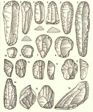 Other types od endscrapes (after Klíma 1956)