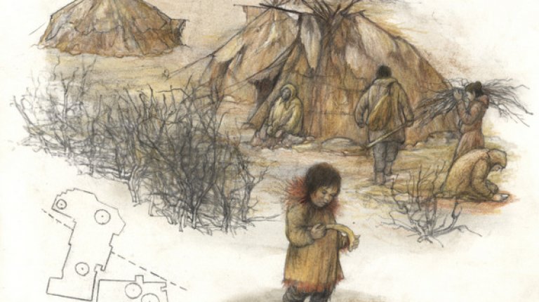 Reconstruktion of dwelling (drawing P. Dvorský)